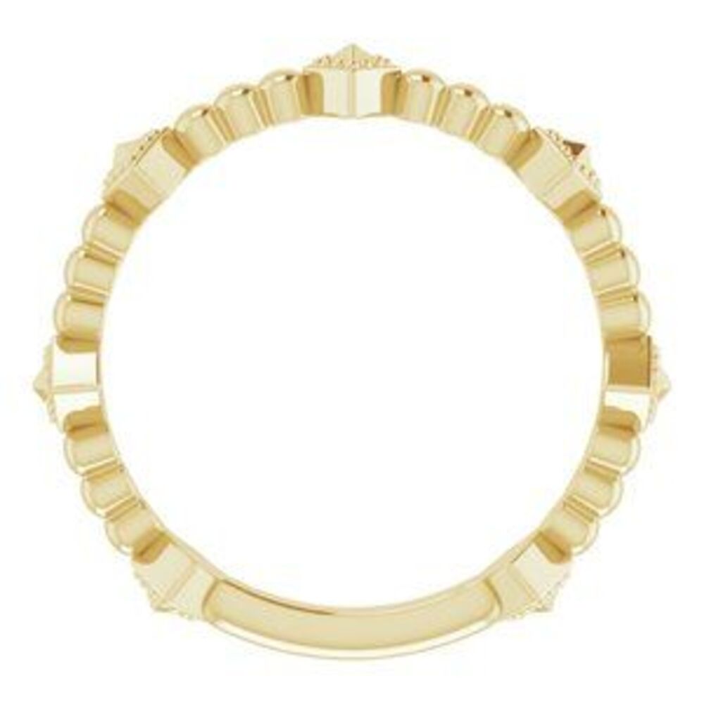 14k Yellow Stackable Pyramid Ring - image 2